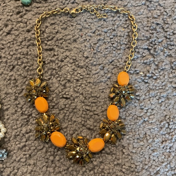 J. Crew Vintage Crystal Beaded Statement Necklaces Jewelry Gold Silver Lot of 8 - Picture 4 of 11